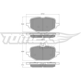 TOMEX brakes Bremsbelagsatz, Scheibenbremse TX 60-53