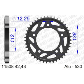 AFAM Kettenrad ALU 43 Zähne 11508-43