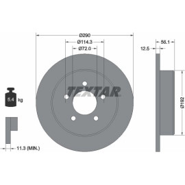Textar Bremsscheibe 92108400 Textar Bremsscheibe 92108400