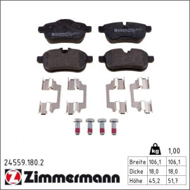 ZIMMERMANN Bremsbeläge 24559.180.2