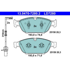 Bremsbelagsatz Audi S. A6/A7/A8 10- Keramik 13.0470-7280.2