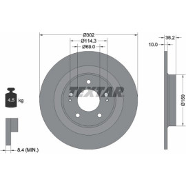 Textar Bremsscheibe 92267403 Textar Bremsscheibe 92267403