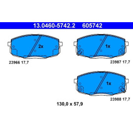Bremsbelagsatz Kia P. Cee'D 06 13.0460-5742.2
