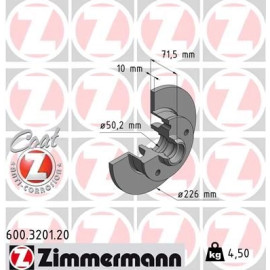 Zimmermann Bremsscheibe 600.3201.20 Zimmermann Bremsscheibe 600.3201.20