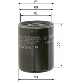 Ölfilter 0 986 452 064