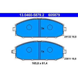 Bremsbelagsatz Nissan P. Patrol Gr V 2.8-3.0 Dti 97-10 13.0460-5879.2