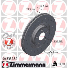12 481 045 Sport Bremsscheibe VA Sport 100.3332.52 12 481 045 Sport Bremsscheibe VA Sport 100.3332.52