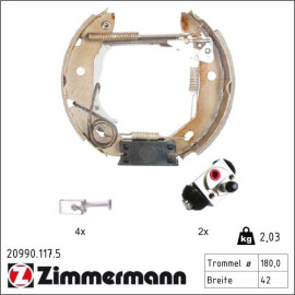 ZIMMERMANN Bremsbacken 20990.117.5
