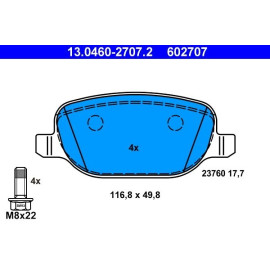Bremsbelagsatz Alfa T. 159/Brera/Spider 05-11 13.0460-2707.2