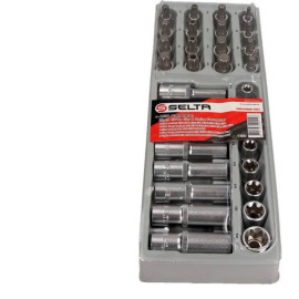 Satz Steckschlüsseleinsätze Torx, Spline 1/2 32-Teilig, Modul 1/3 SE-4532