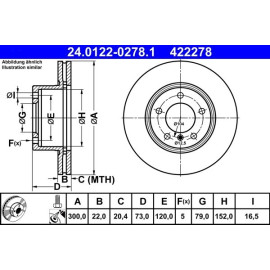 Bremsscheibe Bmw S. 1/3/4 1.6-2.0 10 24.0122-0278.1 Bremsscheibe Bmw S. 1/3/4 1.6-2.0 10 24.0122-0278.1
