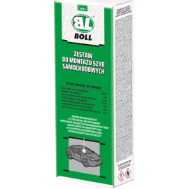 BOLL 0070092 Autoscheiben-Montageset BOLL: Kleber 310 ml, Primer 15 ml, Schneidedraht 1,5 m, Entfettungstuch 1 Stk., Abstandhalter 2 Stk., Drahthalter 2 Stk