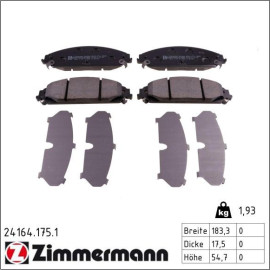 ZIMMERMANN Bremsbeläge 24164.175.1