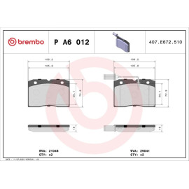 BREMBO Bremsklötze VA P A6 012