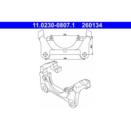 Halter, Bremssattel 11.0230-0807.1 Halter, Bremssattel 11.0230-0807.1