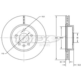 TOMEX brakes Bremsscheibe TX 72-56