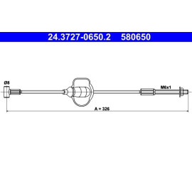 ATE Handbremsseil Seilzug Festellbremse 24.3727-0650.2