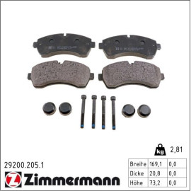 ZIMMERMANN Bremsbeläge 29200.205.1