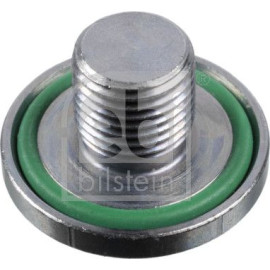 febi bilstein 173581 Ölablassschraube für Automatikgetriebe, mit Dichtring M10 x 1 – Gesamtlänge: 13,5 mm, Länge unter Kopf: 9 mm, Gewindelänge: 7,5 mm, Außen-Ø: 22 mm, SW: 5 mm, Antrieb: Innensechskant, Stahl, verzinkt, OE WHT 004 072