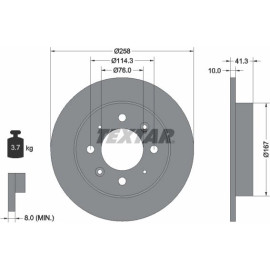 Textar Bremsscheibe 92134303 Textar Bremsscheibe 92134303