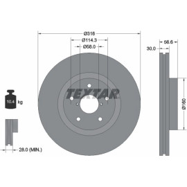 Bremsscheibe Subaru P. Tribeca 2.5-3.6 05 92199203 Bremsscheibe Subaru P. Tribeca 2.5-3.6 05 92199203