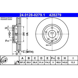 Bremsscheibe Mazda S. 6 2.0-2.5 12 24.0128-0279.1