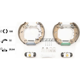 Satz Bremsbacken Fiat T. Punto Ii 09/99 - (180X32Mm / Mit Abs) 84054400