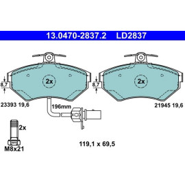 Bremsbelagsatz Audi P. A4 1.6-3.2 94-08 Keramik 13.0470-2837.2