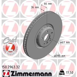 ZIMMERMANN Bremsscheibe 150.2963.32 ZIMMERMANN Bremsscheibe 150.2963.32