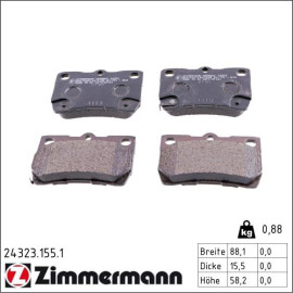 ZIMMERMANN Bremsbeläge 24323.155.1