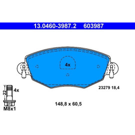 Bremsbelagsatz Ford P. Mondeo 1,8-3,0 00-07 13.0460-3987.2