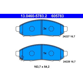 Bremsbelagsatz Nissan P. Navara/Pathfinder 2.5 Dci 4Wd 05 13.0460-5783.2