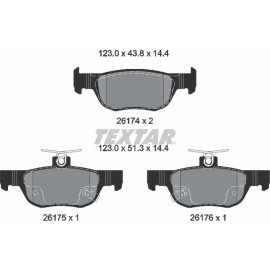 Textar Bremsbelagsatz 2617401 Textar Bremsbelagsatz 2617401