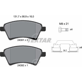 Bremsbelagsatz Fiat P. Sedici/Sx4 Ungarn Lucas 2439101