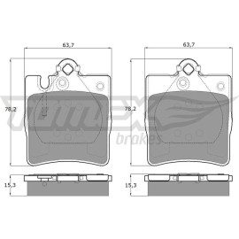 TOMEX brakes Bremsbelagsatz, Scheibenbremse TX 12-79