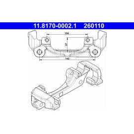 Halter, Bremssattel 11.8170-0002.1 Halter, Bremssattel 11.8170-0002.1