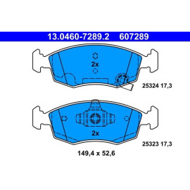 Bremsbelagsatz Fiat P. Panda 0.9-1.2/1.3D 12 13.0460-7289.2