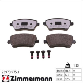 ZIMMERMANN Bremsbeläge 23973.975.1