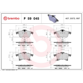 BREMBO Bremsklötze Xtra VA P 59 045X