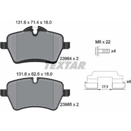 Bremsbelagsatz Mini P. Cooper S 04-15 2398401