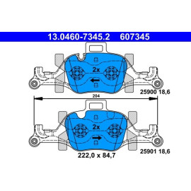 ATE Bremsbelagsatz 13.0460-7345.2 ATE Bremsbelagsatz 13.0460-7345.2