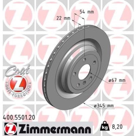 ZIMMERMANN Bremsscheibe 400.5501.20