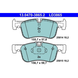 Bremsbelagsatz Bmw P. 1/2 1,5-2,0 10- Keramik 13.0470-3865.2