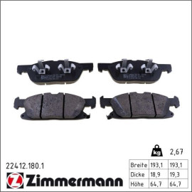 ZIMMERMANN Bremsbeläge 22412.180.1
