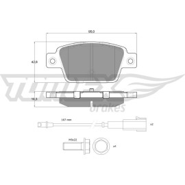 TOMEX brakes Bremsbelagsatz, Scheibenbremse TX 12-511