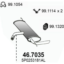 ASSO Endschalldämpfer 46.7035 ASSO Endschalldämpfer 46.7035