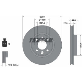 92255203 Textar Bremsscheibe 92255203 92255203 Textar Bremsscheibe 92255203