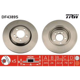 11 482 036 Bremsscheibe HA DF4389S