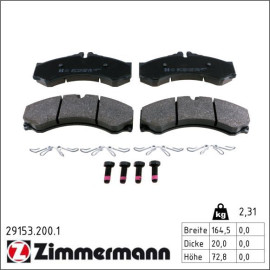 ZIMMERMANN Bremsbeläge 29153.200.1