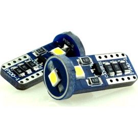 LED Lampe Birne Glassockel W5W W2,1x9,5d 3x 3030 SMD Weiß T10 Canbus